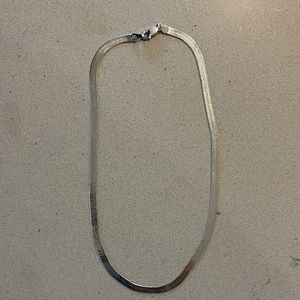 Melanie Auld Silver Herringbone Necklace 16”